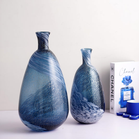 Table Vase Silent Swell - Thick Crystal Glass Table Vases