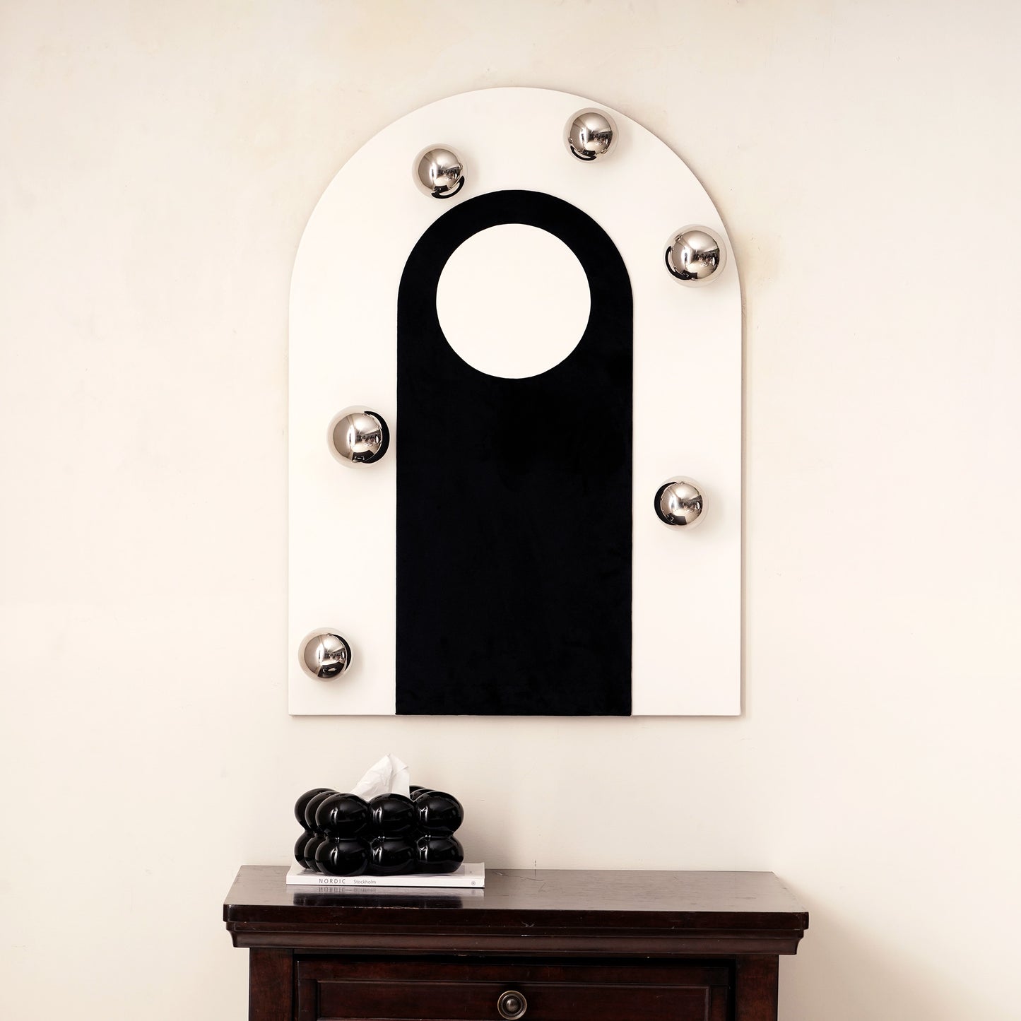 Polarity - Modern Geometric Leather & Velvet Premium Wall Art