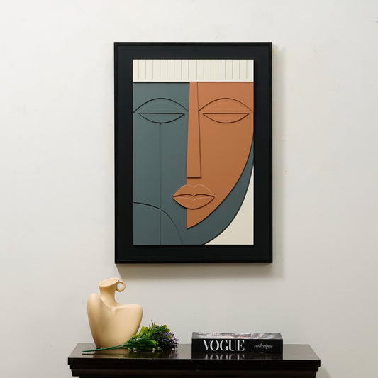 Muselet - Modern Abstract Human Face Premium Wall Art