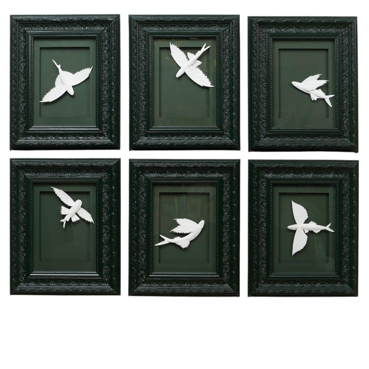 Aviara, The Flight Within - Premium Handmade Wall Art (Set of 6) ~ 5 ft x 4ft