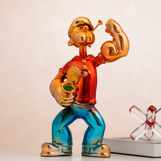 The OG Sailorman - Metallic Popeye Pop Art Figurine (Red)