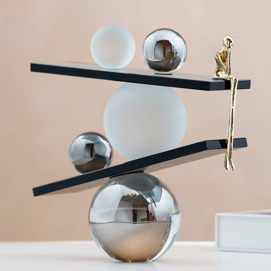 The Equilibria - Crystal & Brass Human Figurine