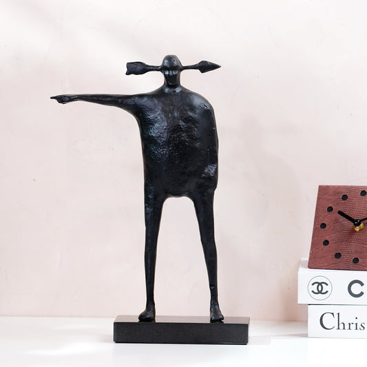 Oddly - Marble & Metal Quirky Human Figurine