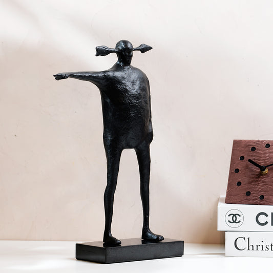 Oddly - Marble & Metal Quirky Human Figurine
