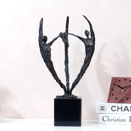 Unison - Marble & Metal Human Figurine