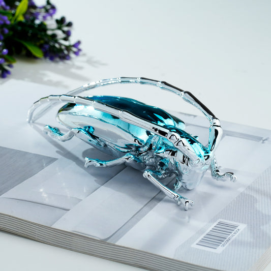 Lucent - Metallic Longhorn Beetle Showpiece