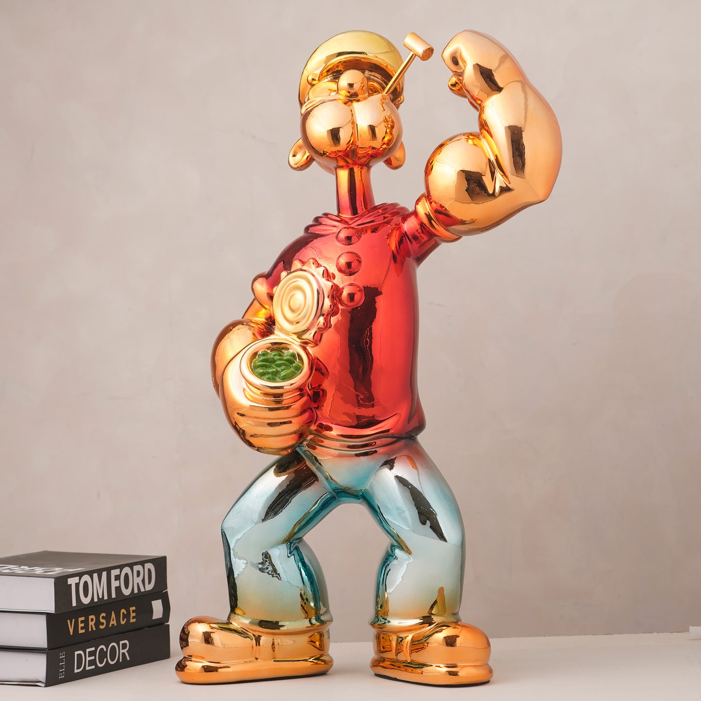 The OG Sailorman - Metallic Popeye Pop Art Figurine (Red)