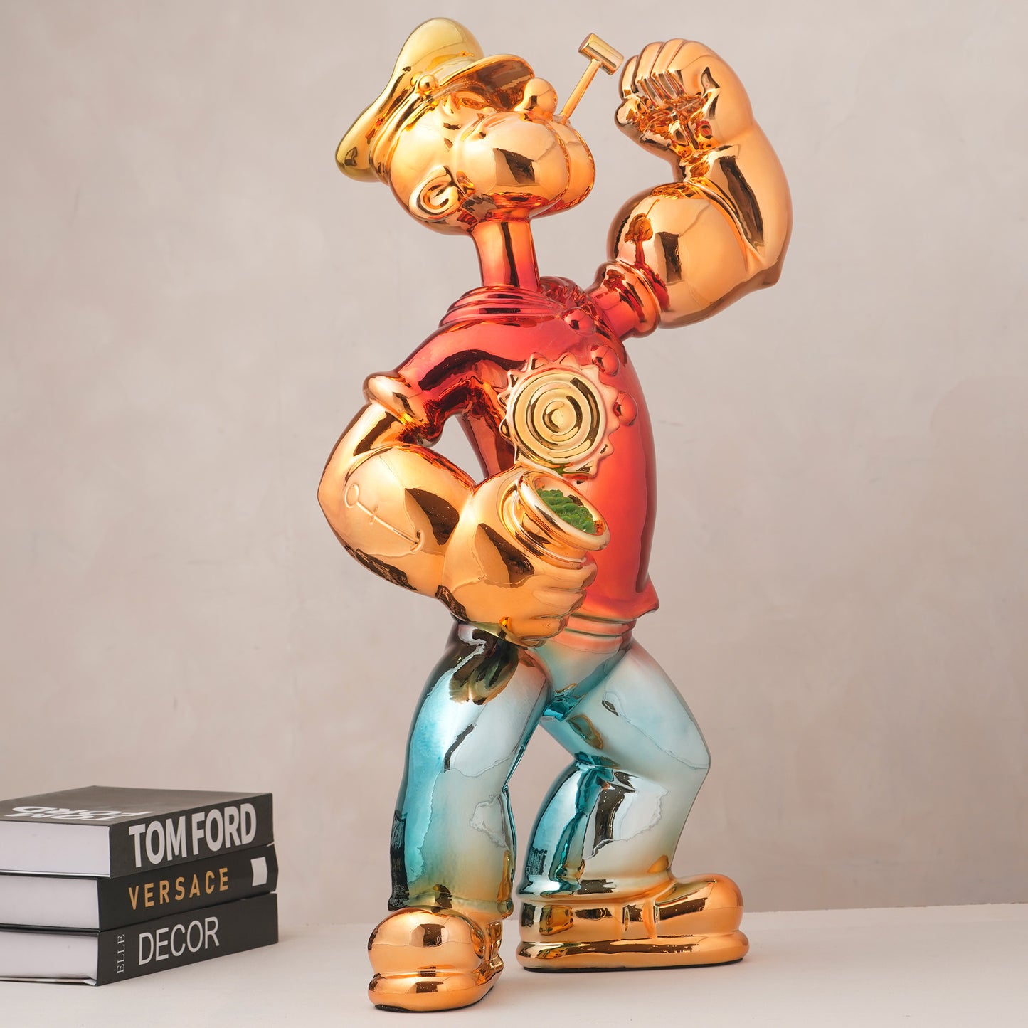 The OG Sailorman - Metallic Popeye Pop Art Figurine (Red)