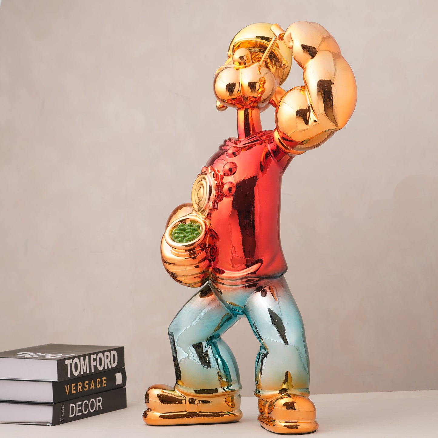 The OG Sailorman - Metallic Popeye Pop Art Figurine (Red)