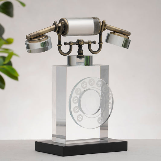 Redial - Crystal & Metal Vintage Style Phone Showpiece - Style 1