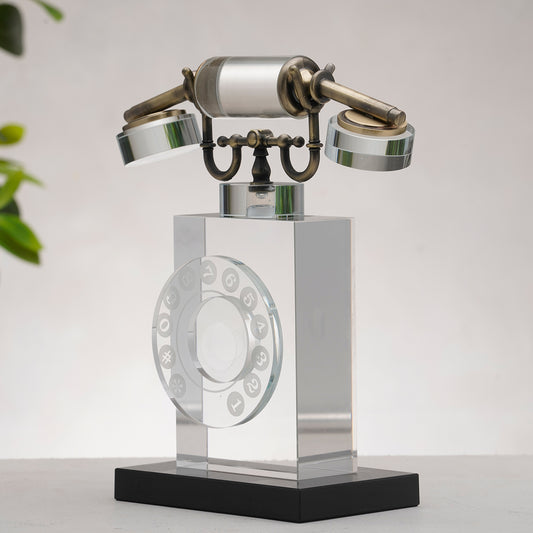 Redial - Crystal & Metal Vintage Style Phone Showpiece - Style 1