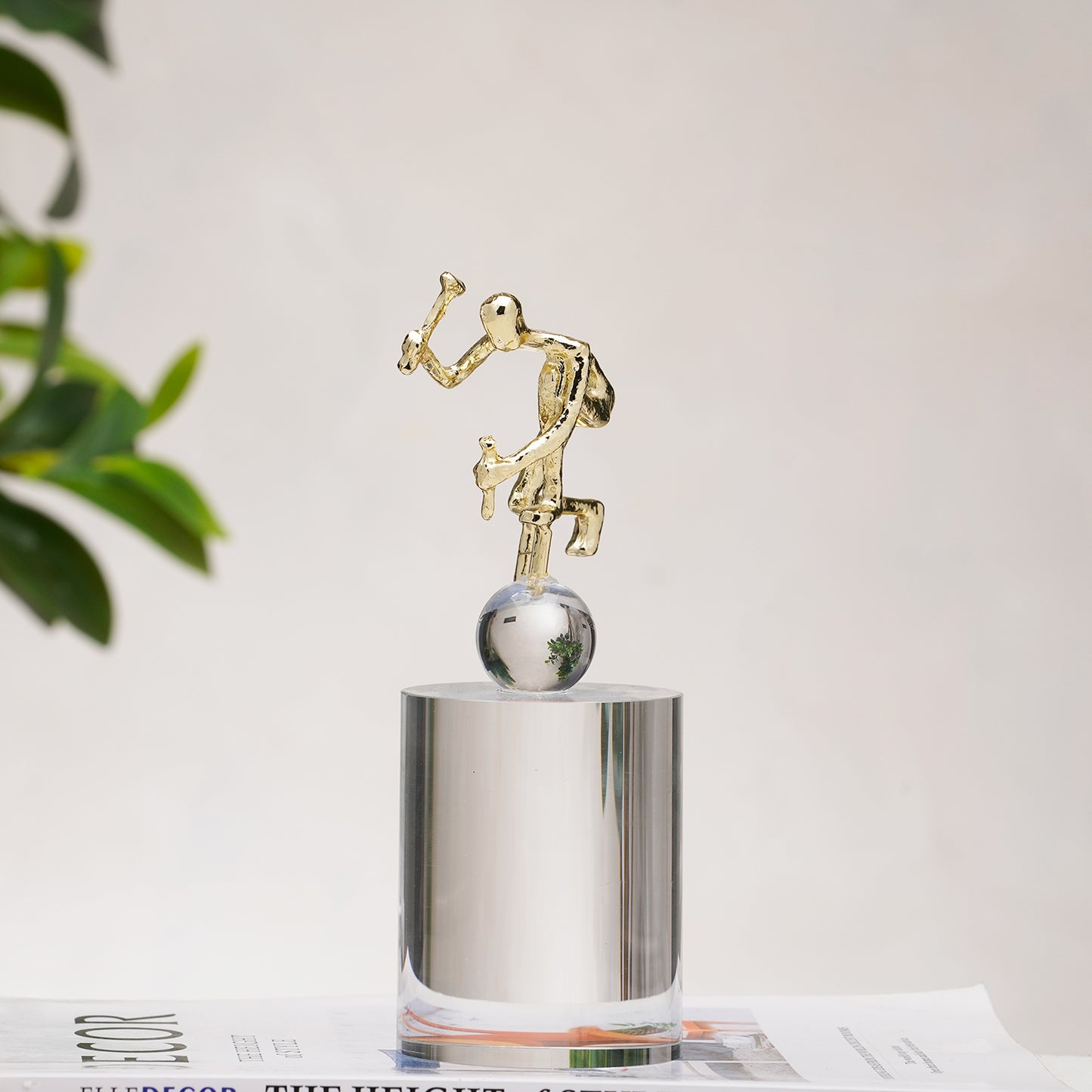 Artisan - Brass & Crystal Human Figurine