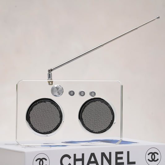 Rewind - Crystal & Metal Vintage Radio Showpiece