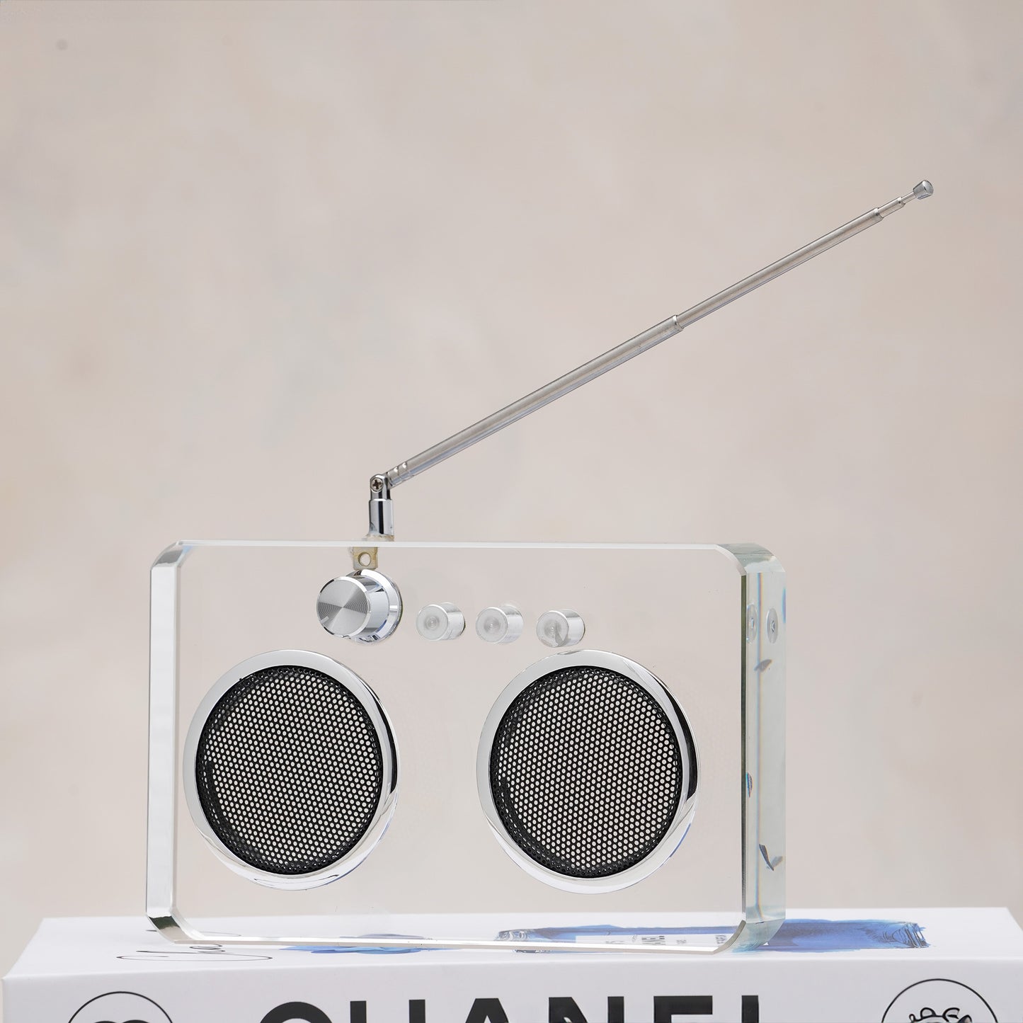 Rewind - Crystal & Metal Vintage Radio Showpiece
