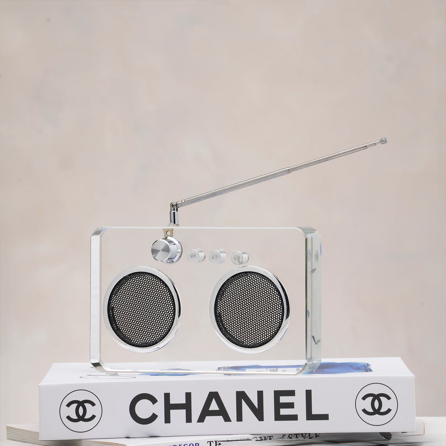Rewind - Crystal & Metal Vintage Radio Showpiece