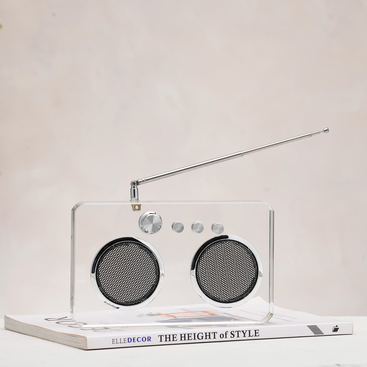 Rewind - Crystal & Metal Vintage Radio Showpiece