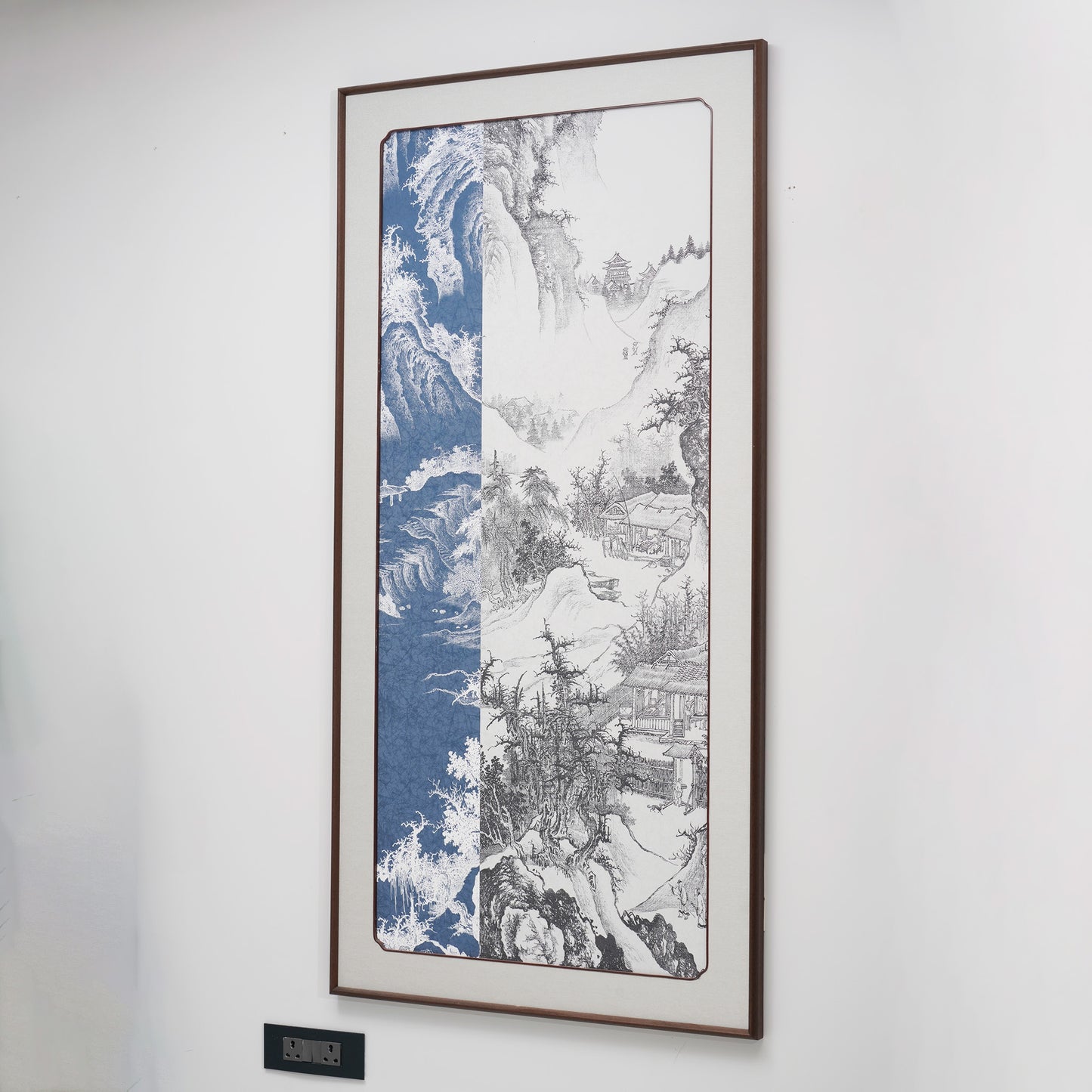 Threads of Time - Premium 3D Vertical Wall Art - Blue ~ 5.5 feet Tall
