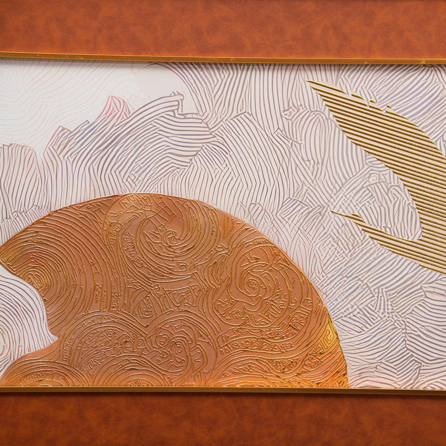 Sojourn Sky - Nature Inspired Premium 3D Leather Wall Art ~ 5 feet Long