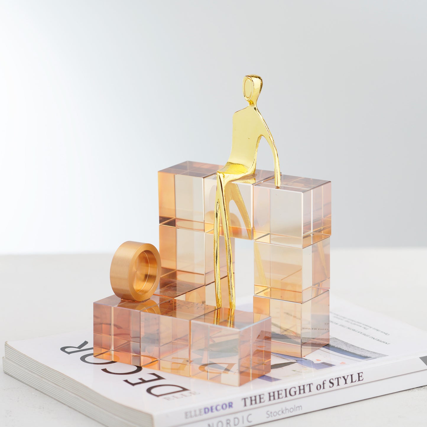 Montara - Crystal & Brass Human Figurine