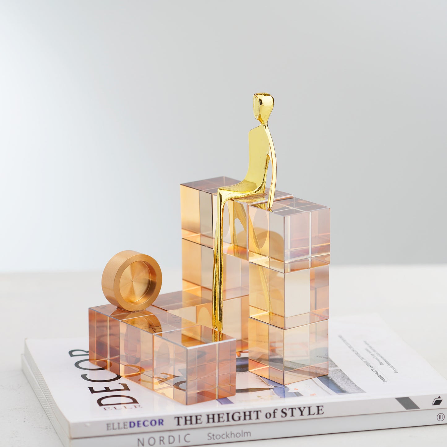 Montara - Crystal & Brass Human Figurine