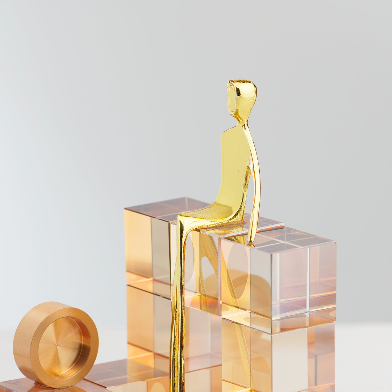 Montara - Crystal & Brass Human Figurine