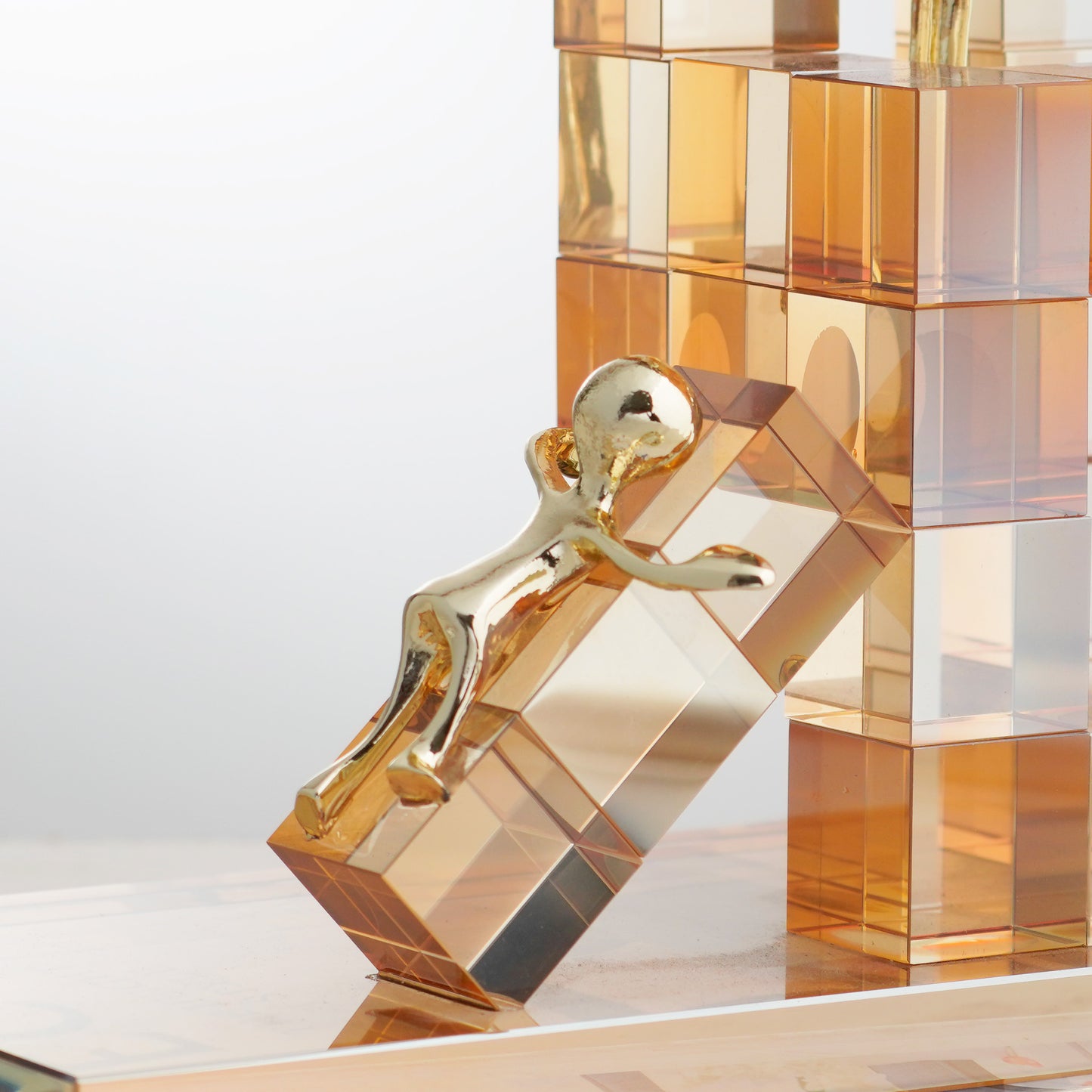 Endeavour - Crystal & Brass Human Figurine