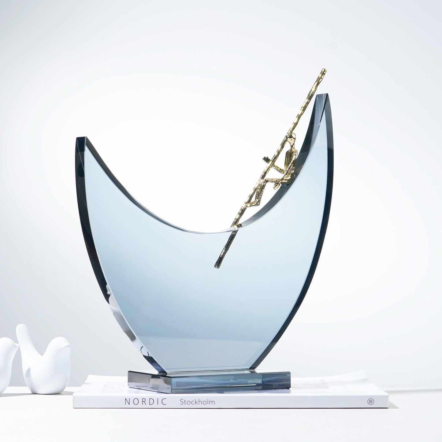 Lunaris - Crystal & Brass Human Figurine