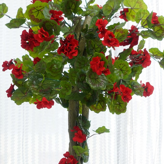 Rosette - Artificial Geranium Tree ~ 4 Feet Tall