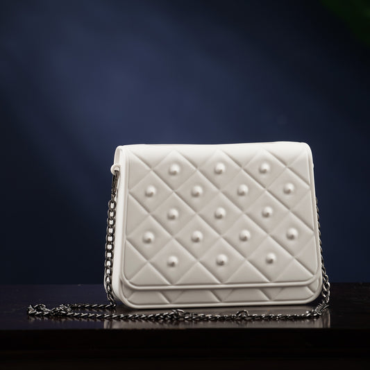 Table Vase Chic Haven Décor - Bag Style Ceramic Flower Vase - White