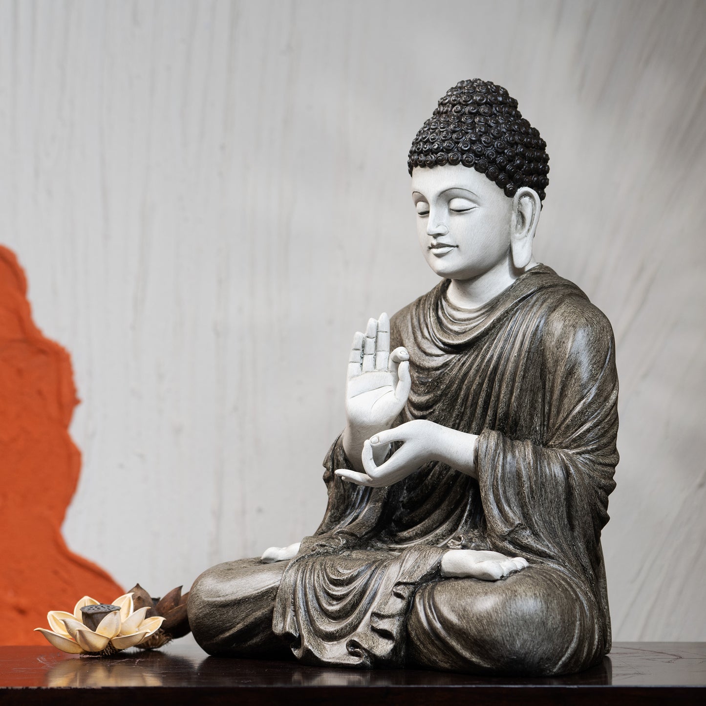 Spiritual Statues Serene Blessing - Hand Painted Buddha Statue - Style 3 - 1.6 Feet