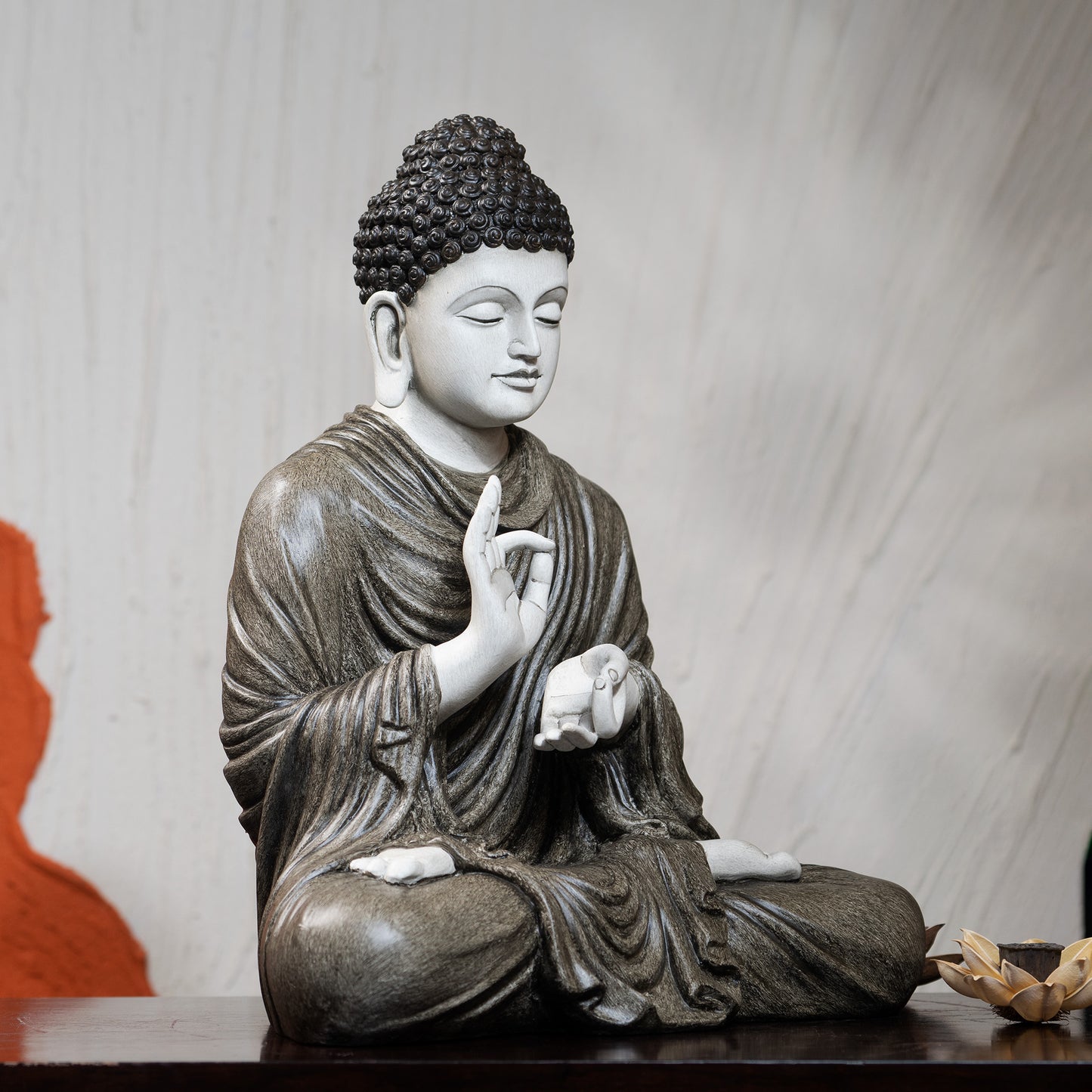 Spiritual Statues Serene Blessing - Hand Painted Buddha Statue - Style 3 - 1.6 Feet