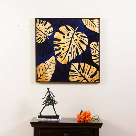 crystal porcelain wall arts The Thoughtful Healer Leaves - (2.3 x 2.3 Feet) Crystal Porcelain Wall Art