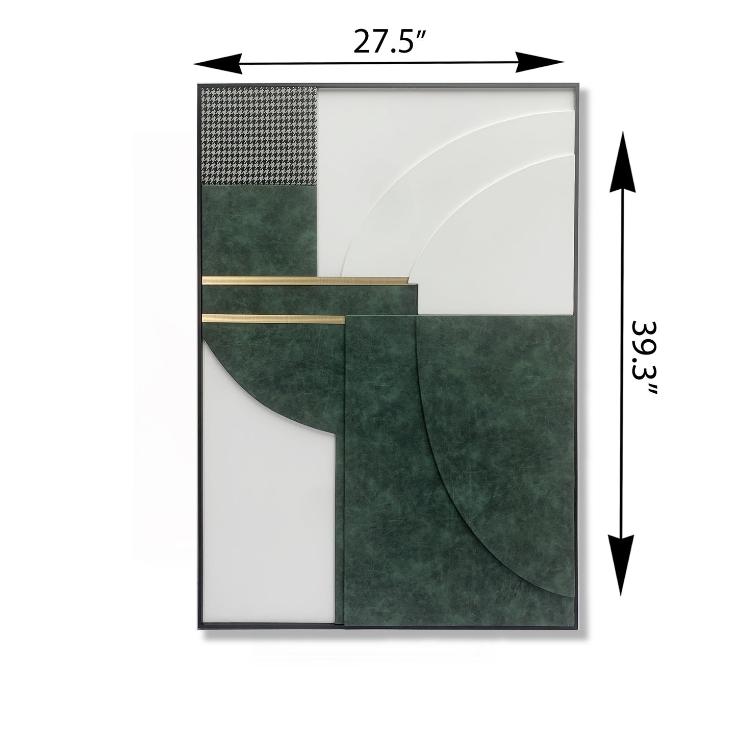 Premium Wall Art Opulent Noir Fusion - Leather & Metal Premium 3D Wall Art ~ 3.5 ft x 2.5 ft
