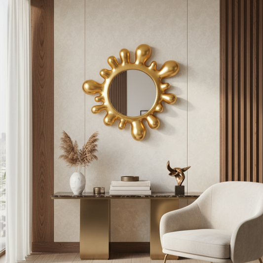 Luxury Gold Wall Mirror in Modern Interiors