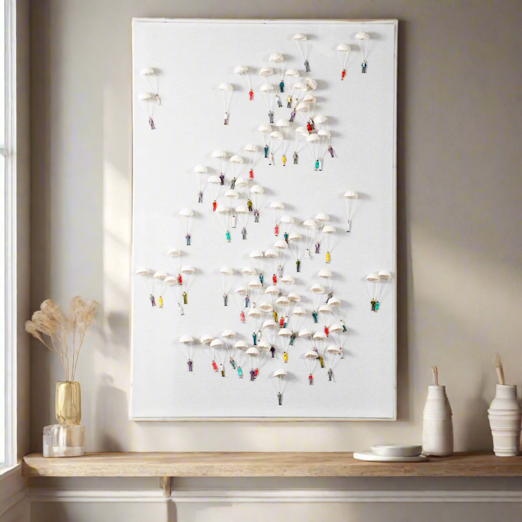 Sojourn Sky – Premium Handmade Wall Art with Clear Acrylic Frame ~ 4 ft x 2.5 ft
