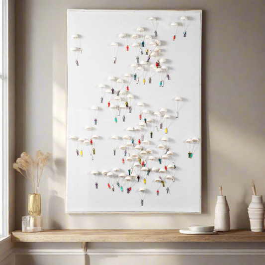 Sojourn Sky – Premium Handmade Wall Art with Clear Acrylic Frame ~ 4 ft x 2.5 ft