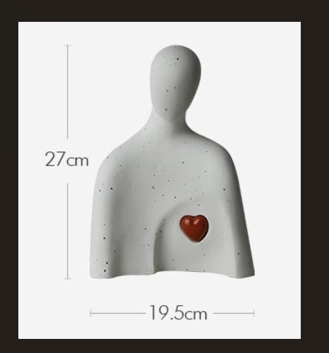 Showpiece The Common Thread of Love - Ceramic Table Showpiece (Set of 3)