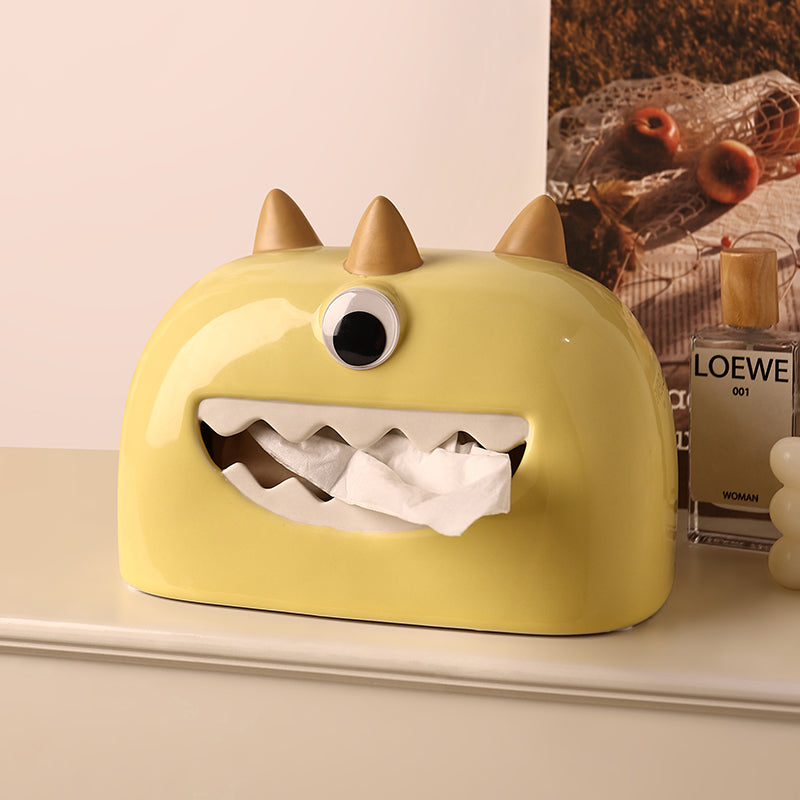 Tissue Box The Mirth Monster Ceramic Tissue Box Holder