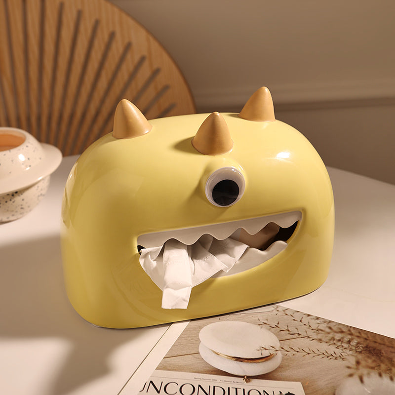 Tissue Box The Mirth Monster Ceramic Tissue Box Holder