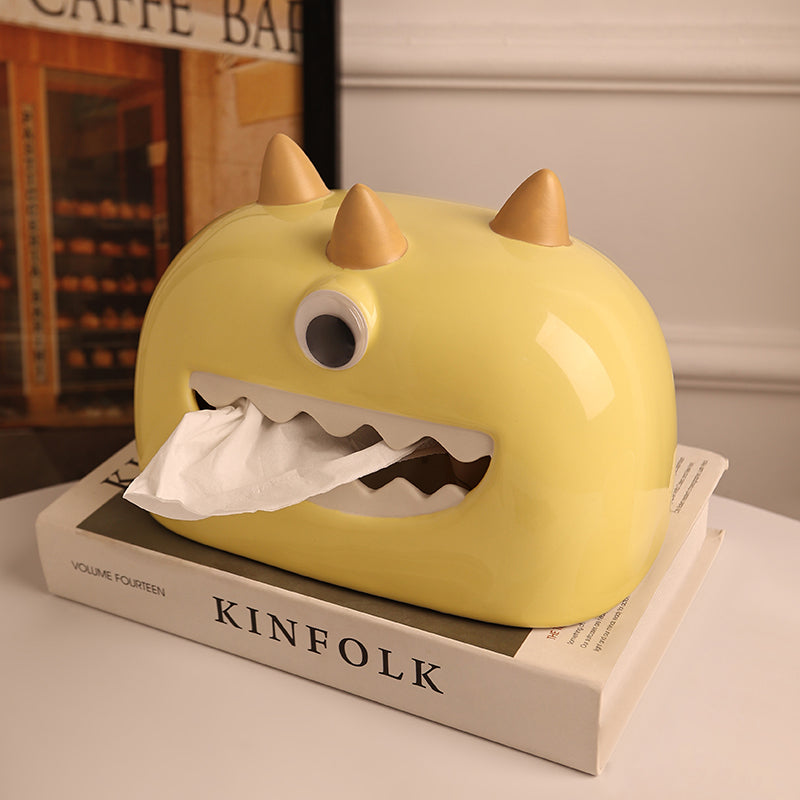 Tissue Box The Mirth Monster Ceramic Tissue Box Holder