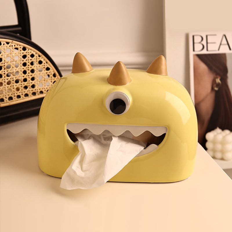 Tissue Box The Mirth Monster Ceramic Tissue Box Holder