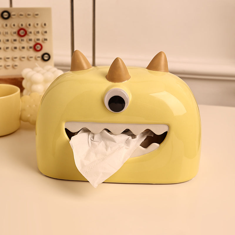 Tissue Box The Mirth Monster Ceramic Tissue Box Holder