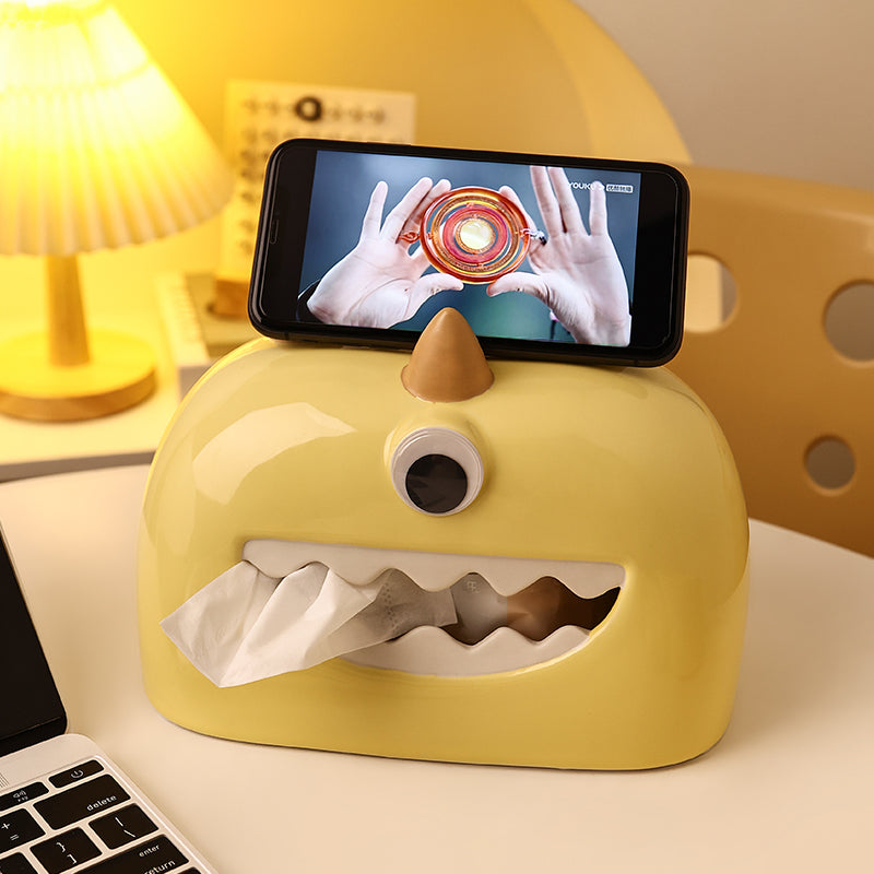 Tissue Box The Mirth Monster Ceramic Tissue Box Holder