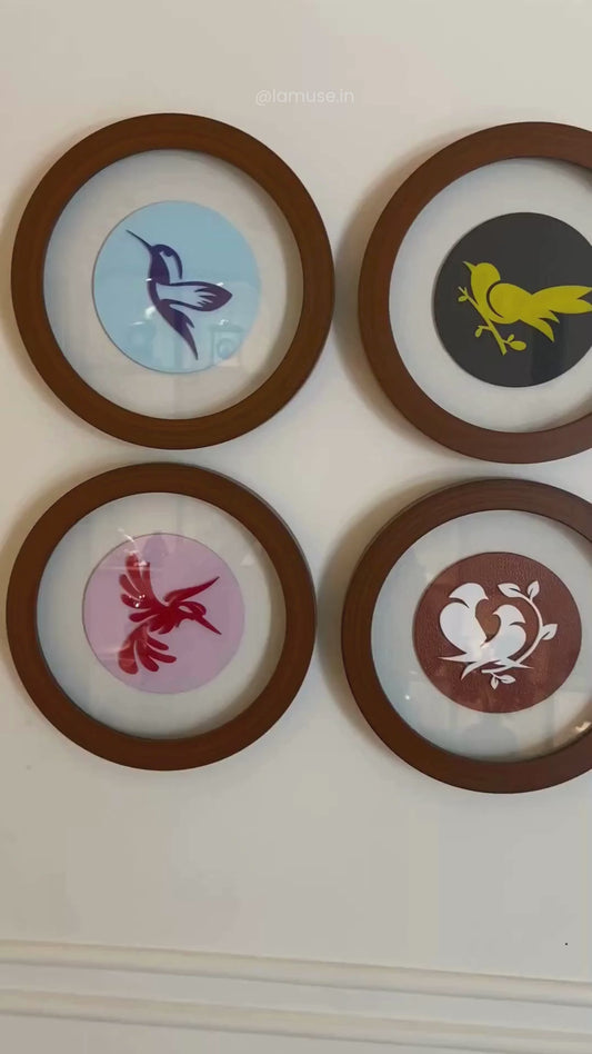 Wings of Whimsy - Bird Themed Wall Mount Decor (Set of 8)