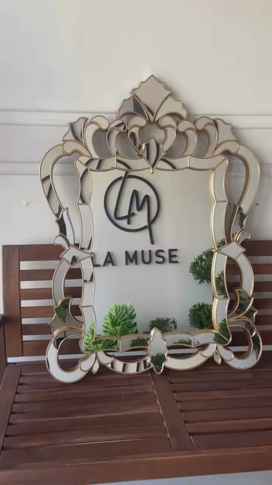 Mirror, Mirror on the Wall - Gold Finish Wall Mirror ~ 3.5 ft x 2.5 ft