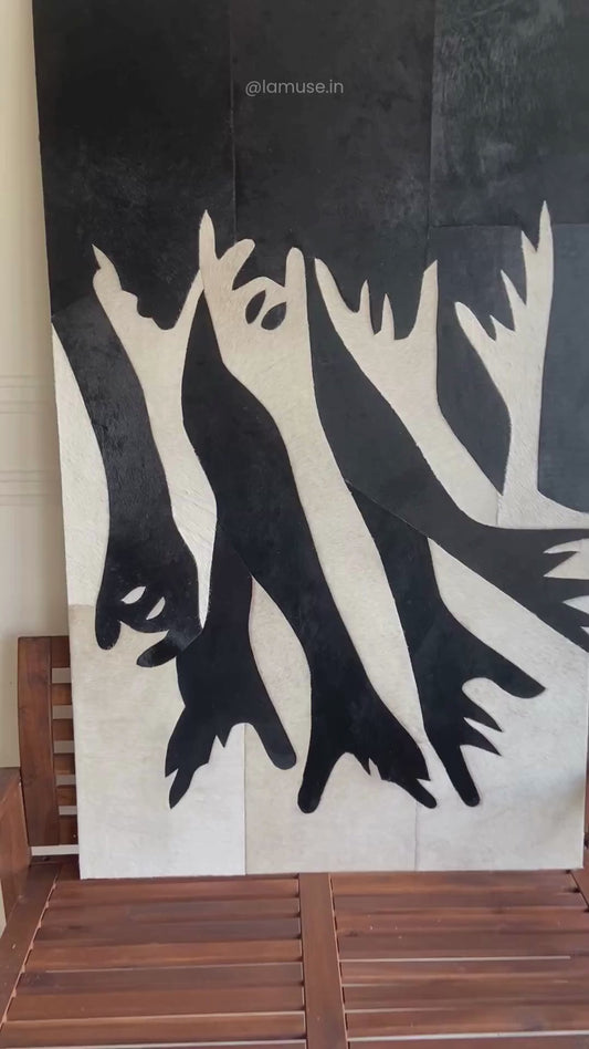 Reaching Beyond - Bovine Leather Wall Art (5 ft x 3 ft)