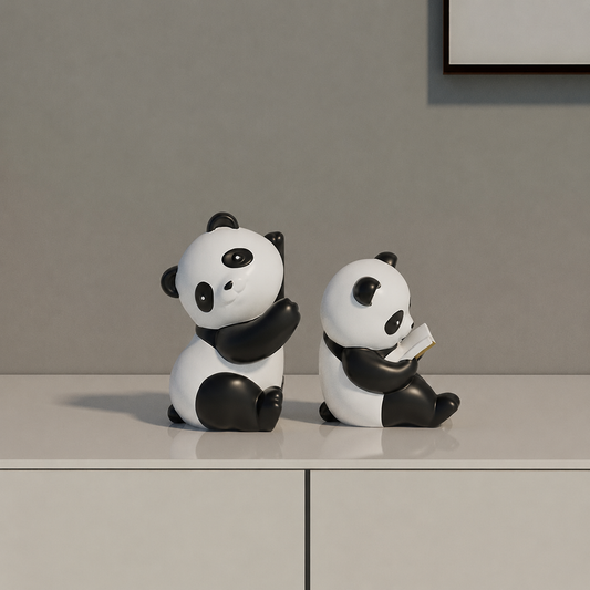 Snugglets panda showpieces pair