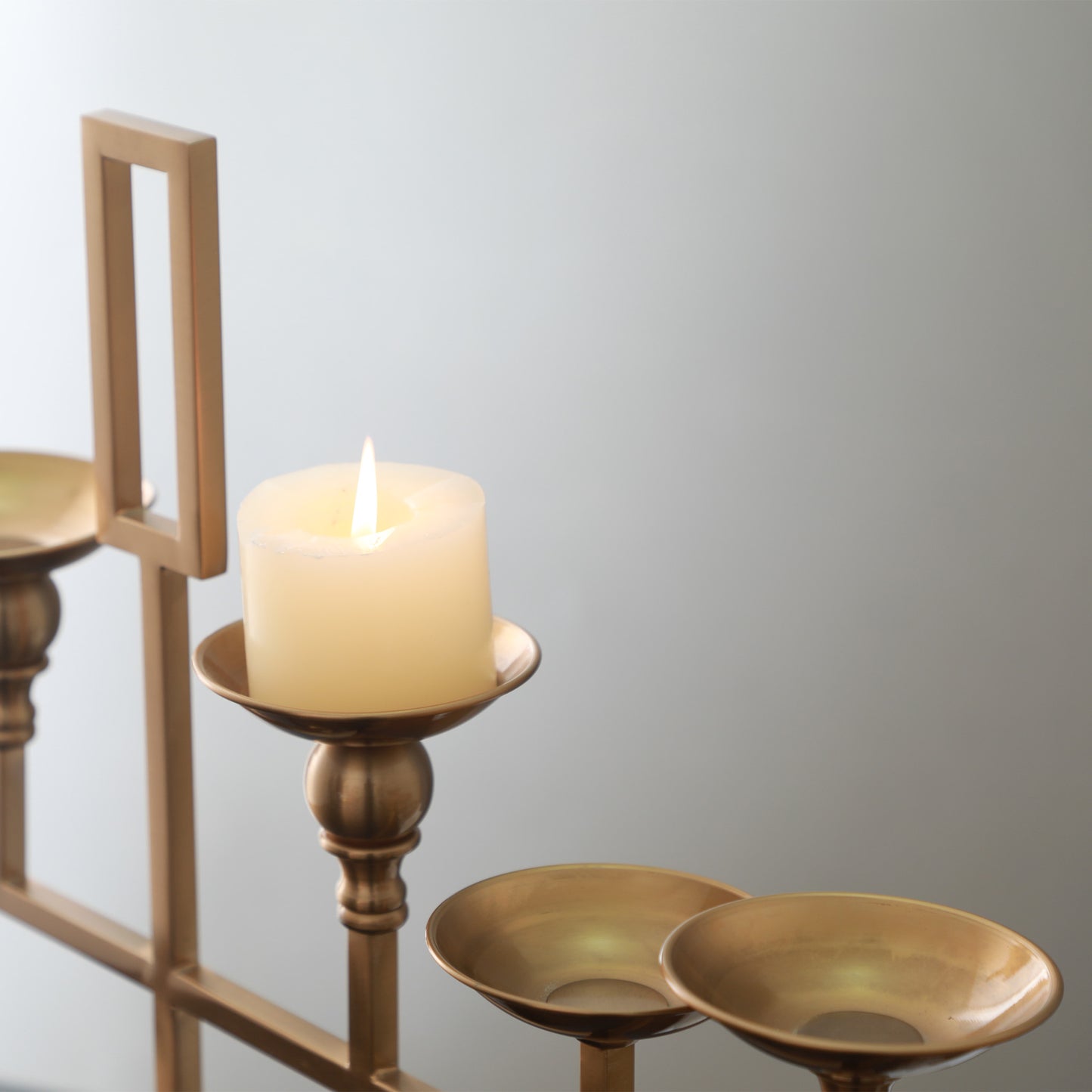 Candle Holder Life: A Rhythmic Curation - Marble & Metal Candle Holder
