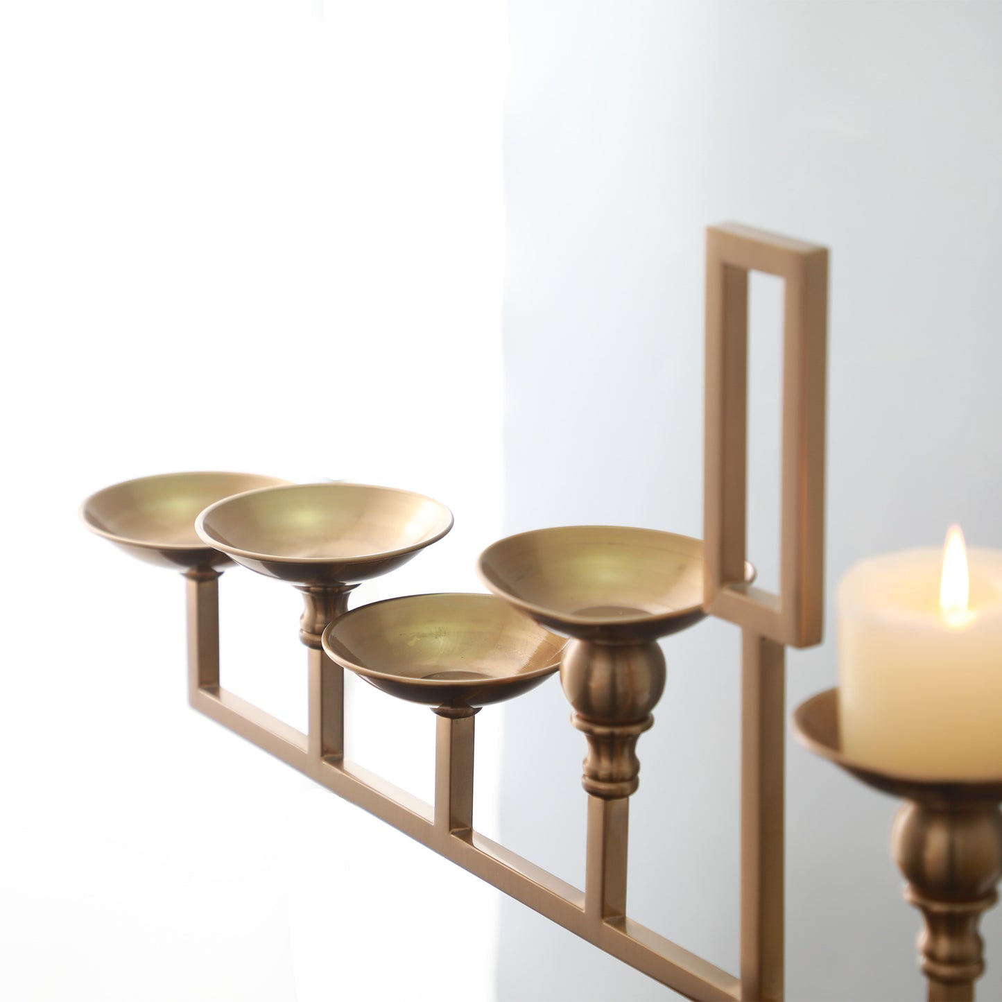 Candle Holder Life: A Rhythmic Curation - Marble & Metal Candle Holder