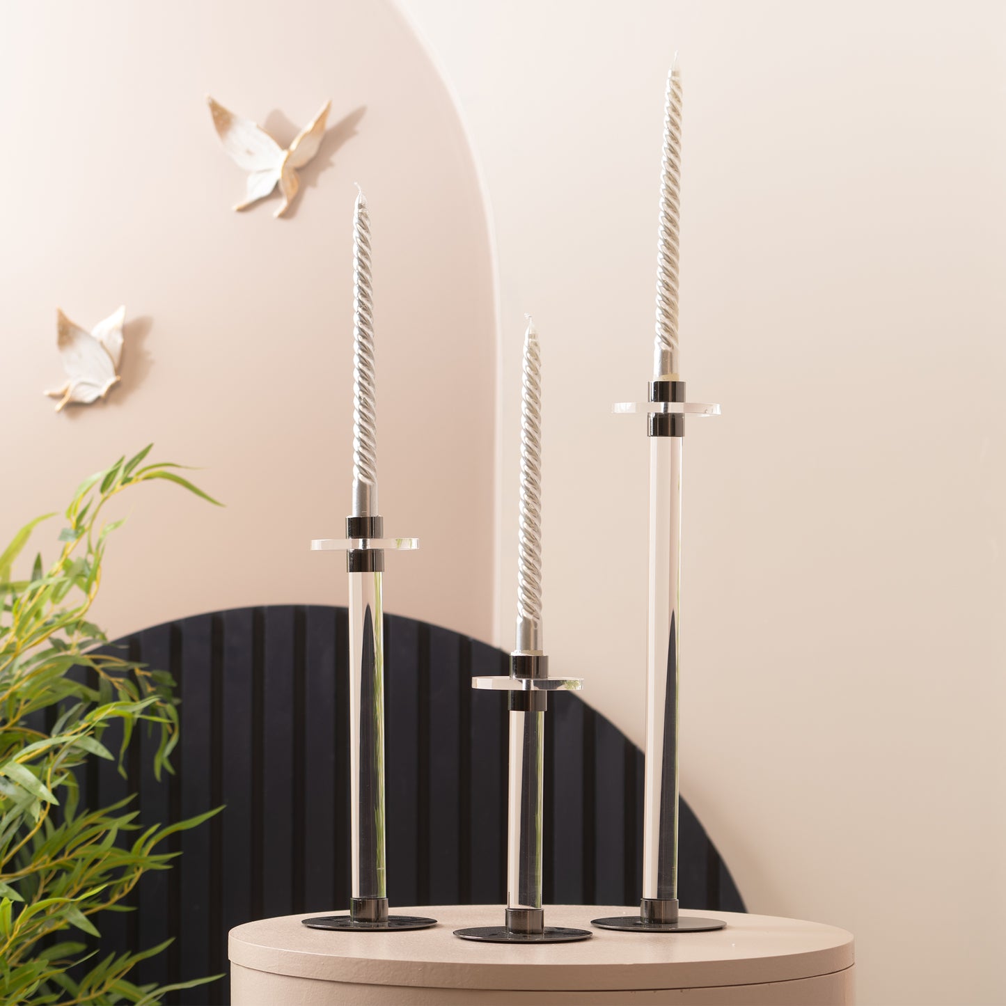 Candle Holder The Touch of Suave - Acrylic Candle Holders (Set of 3)